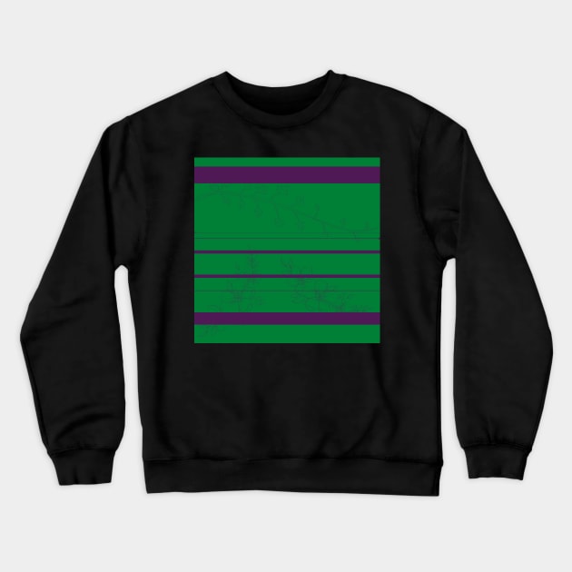 Purple and green stripes variation Crewneck Sweatshirt by Ric1926